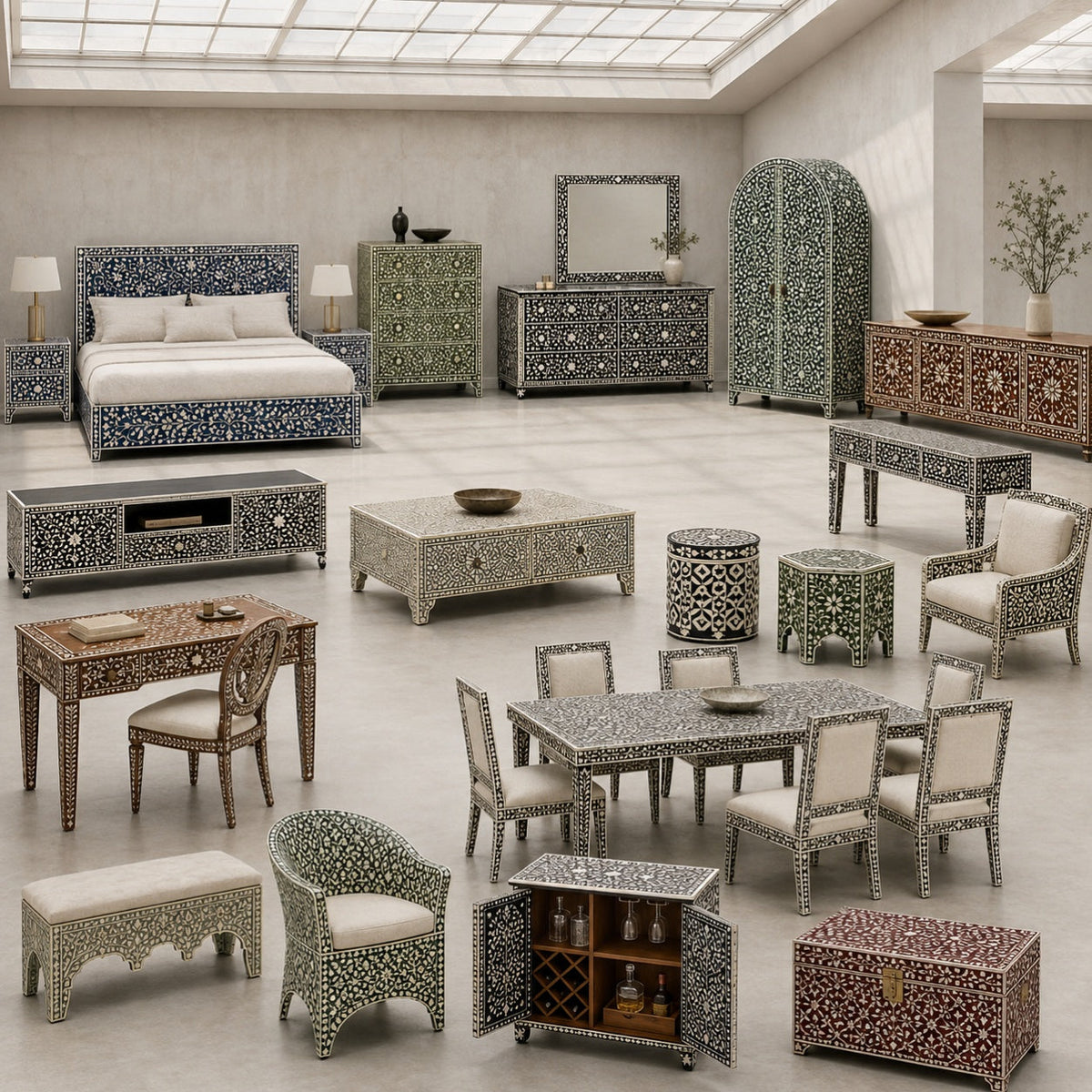 Bone Inlay Furniture